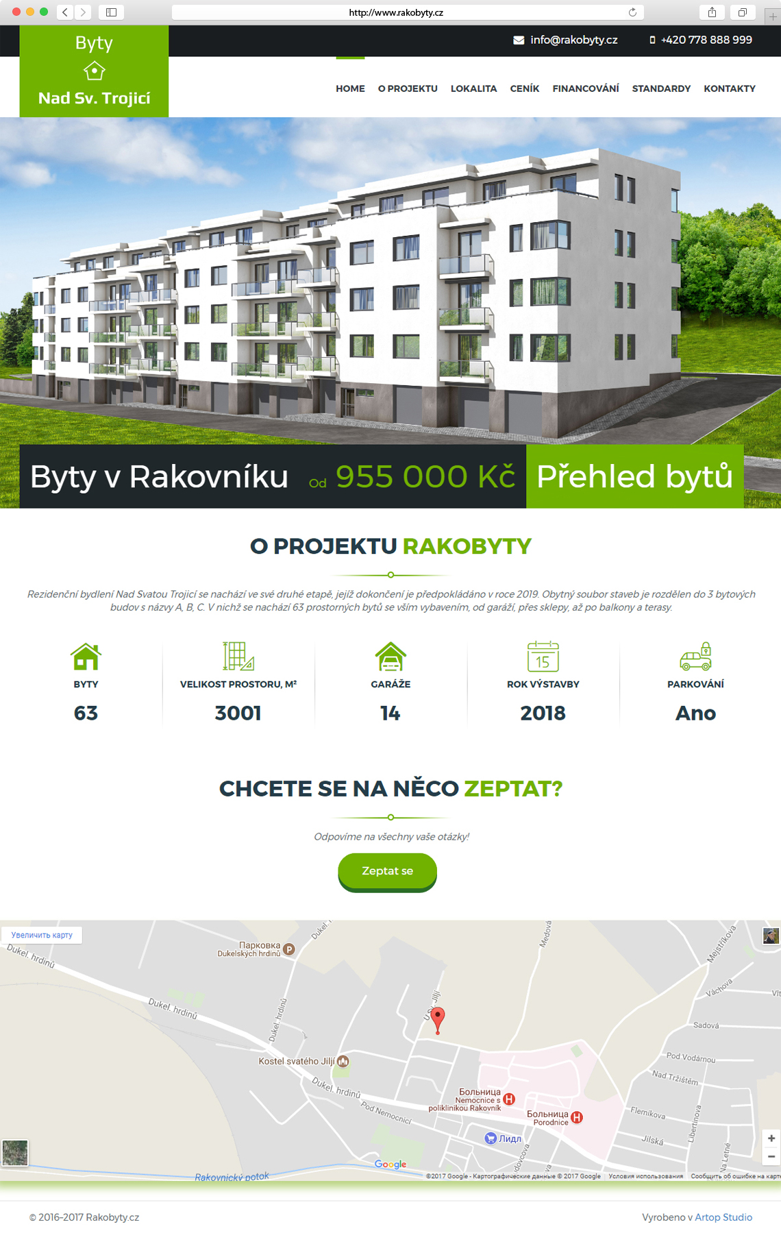 Homepage www.rakobyty.cz