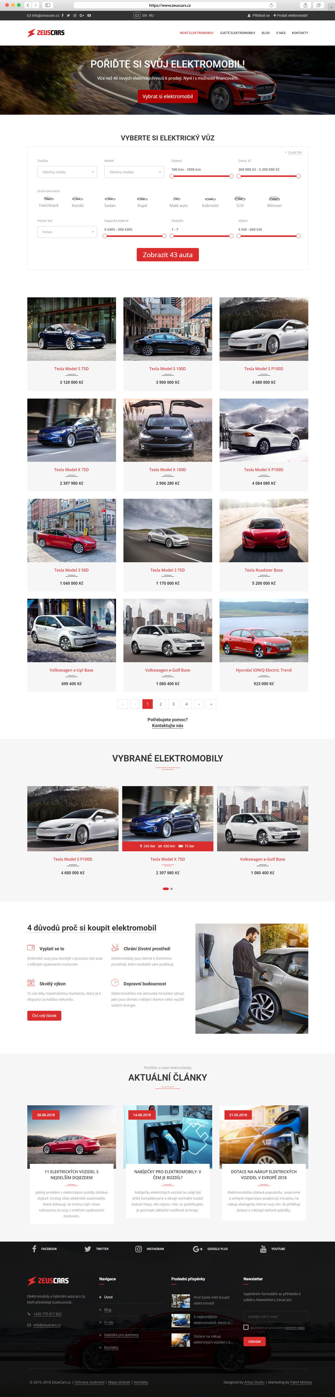 Homepage www.zeuscars.cz