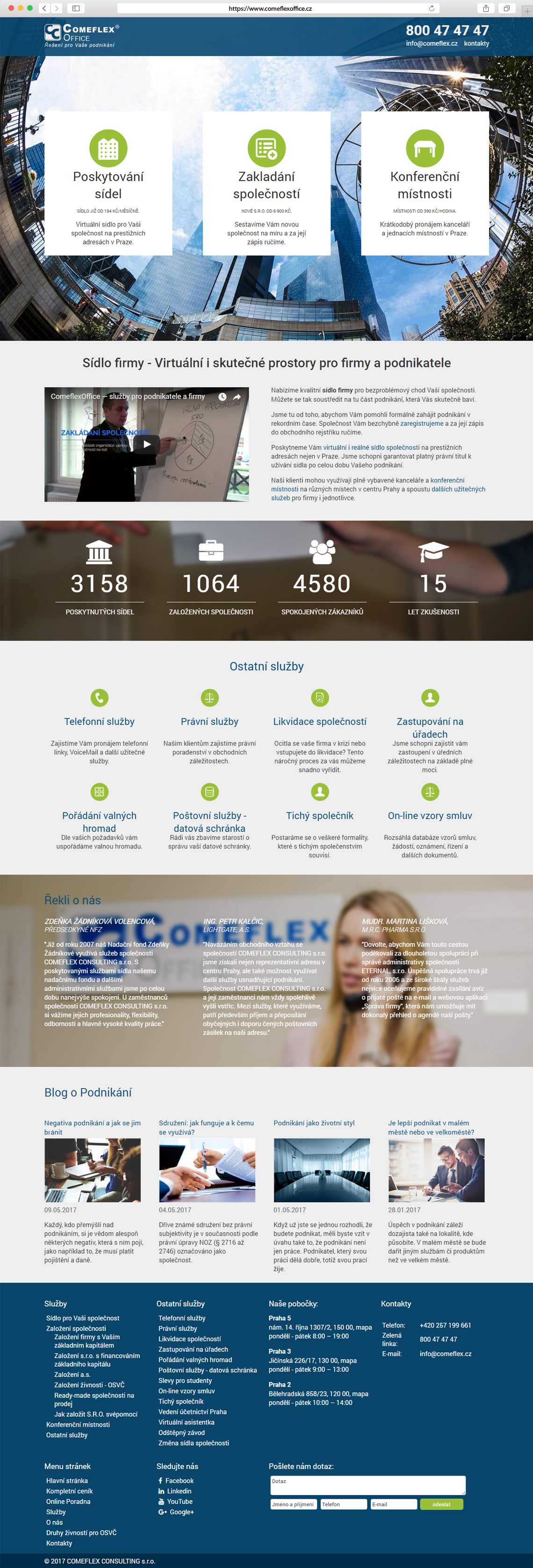 Homepage www.comeflexoffice.cz