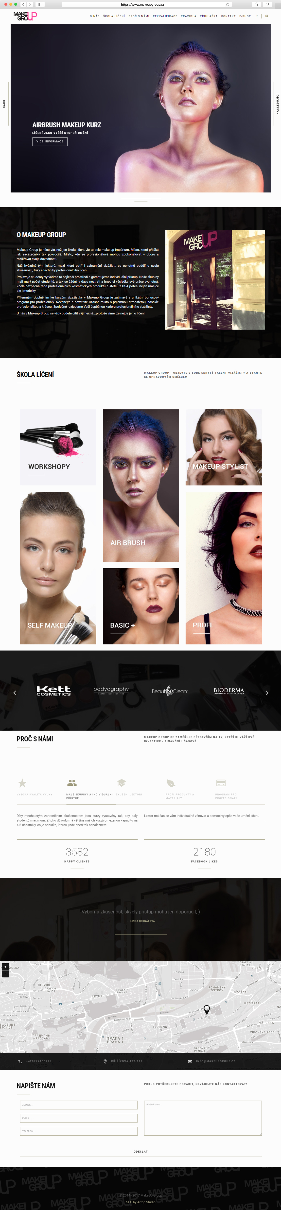 Homepage www.makeupgroup.cz