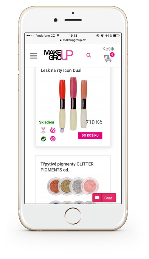 E-shop přírodní kosmetiky Make Up Group