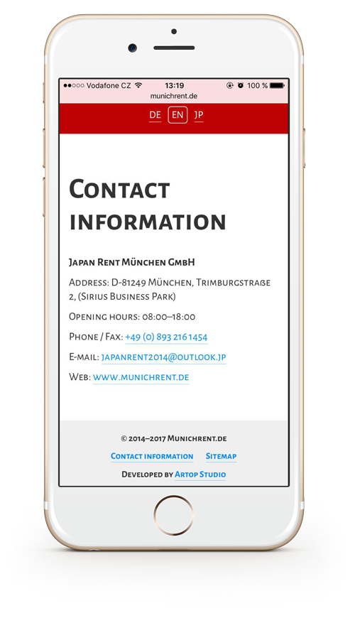 Contacts Munich Bigsaver Rent