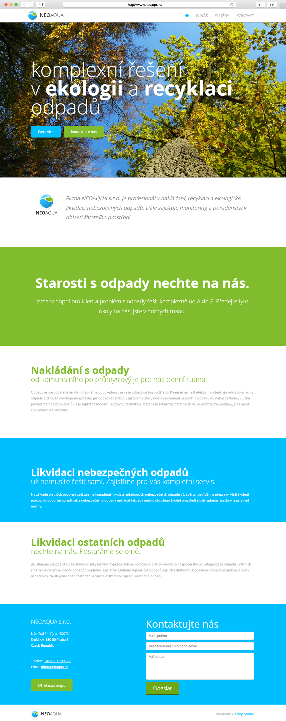 Hlavní stránka www.neoaqua.cz