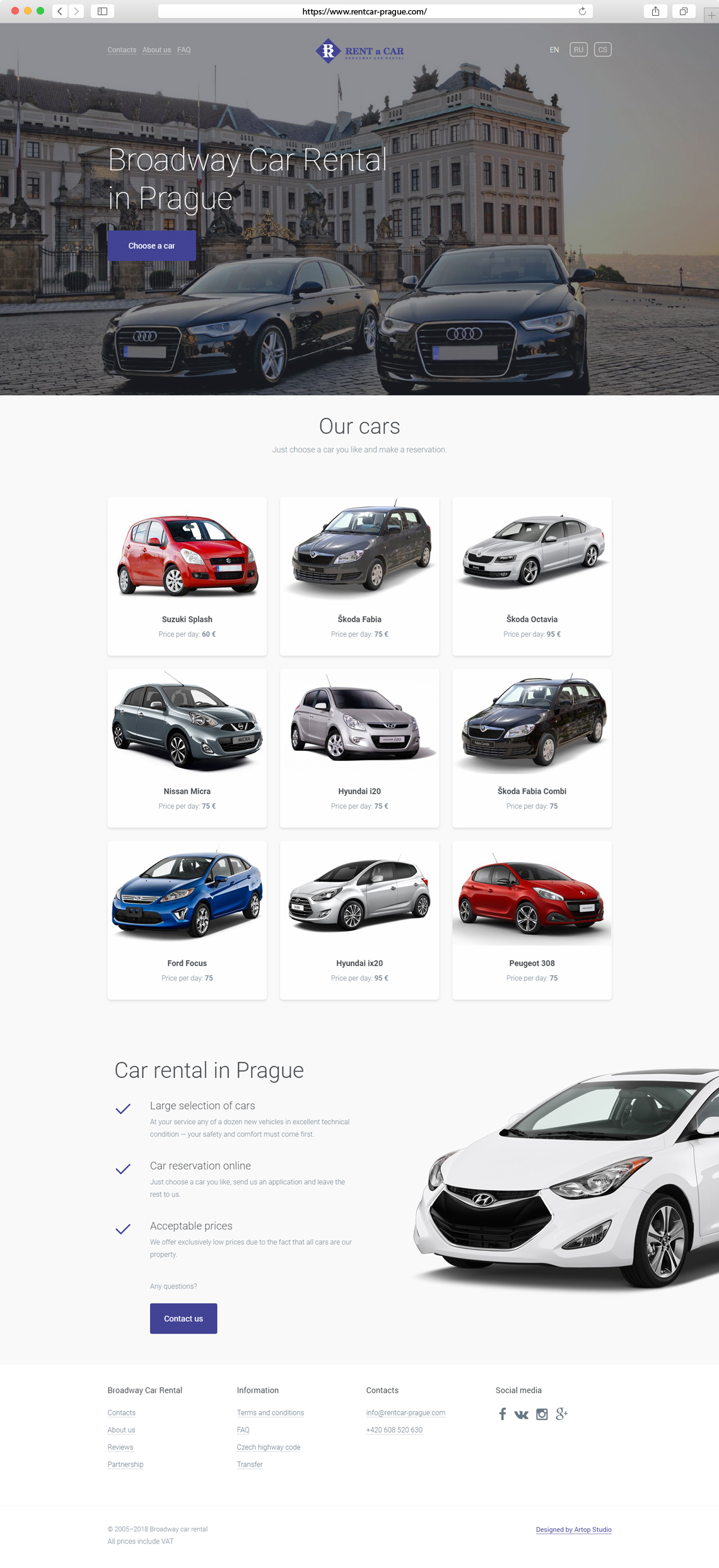 Главная страница www.rentcar-prague.com