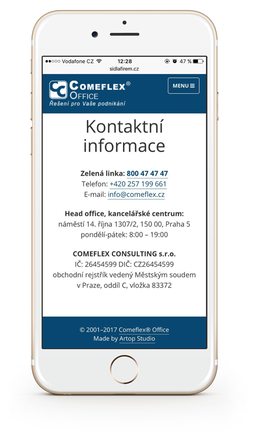 Kontaktní informace Comeflex Consulting s.r.o.